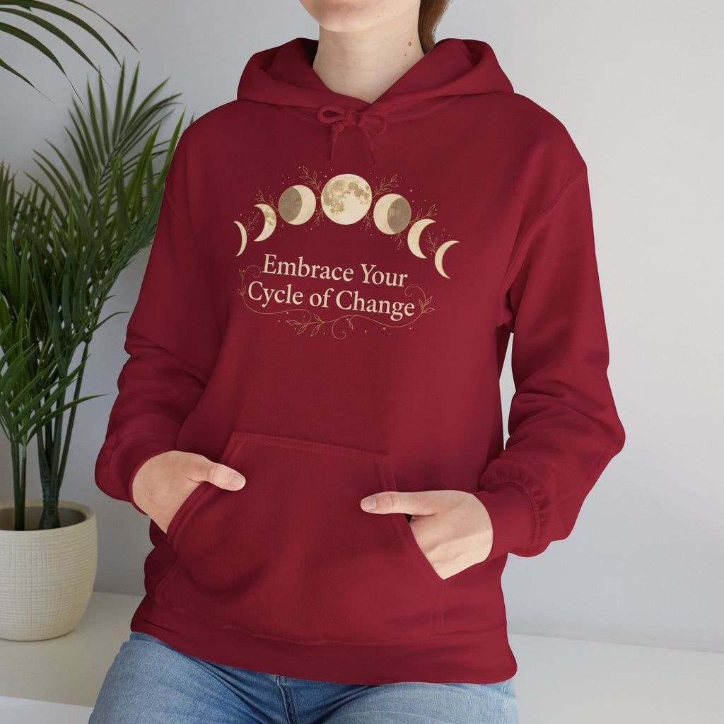 Lunar Rituals Moon Phases Hoodie | celestial wellness, ritual calendar