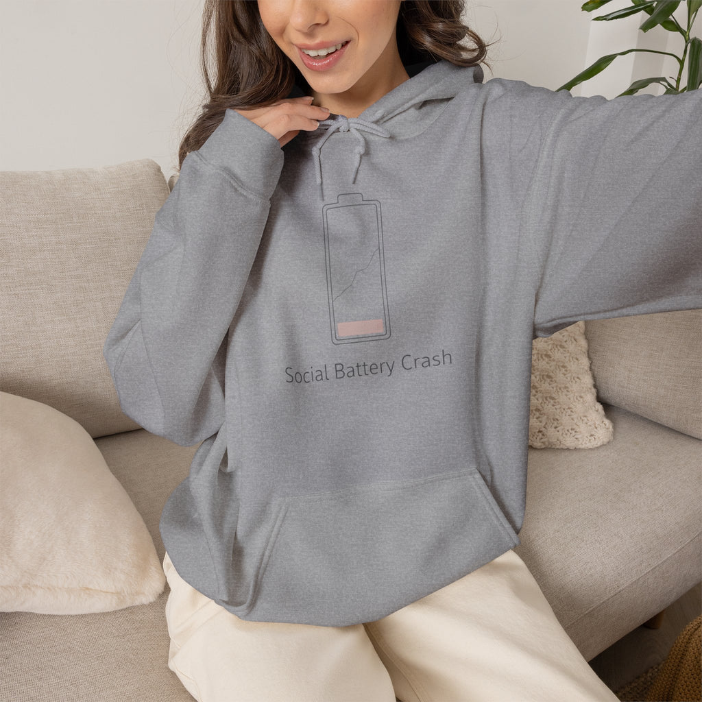 Social Battery Crash Hoodie