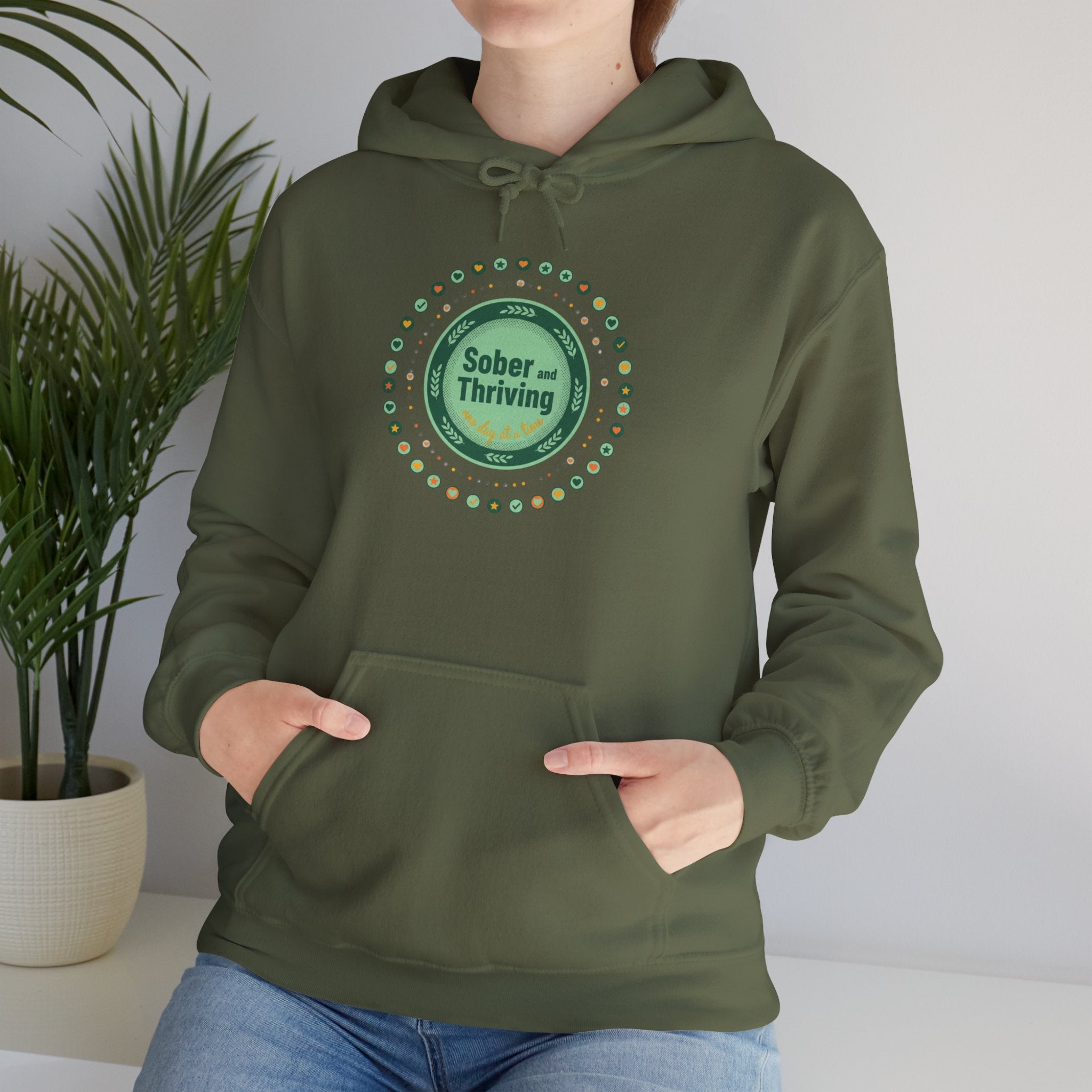 Sober & Thriving Hoodie | Dry January, Sober Curious Badge