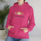 Cycle of Care Hoodie | moon phases, celestial wellness ritual