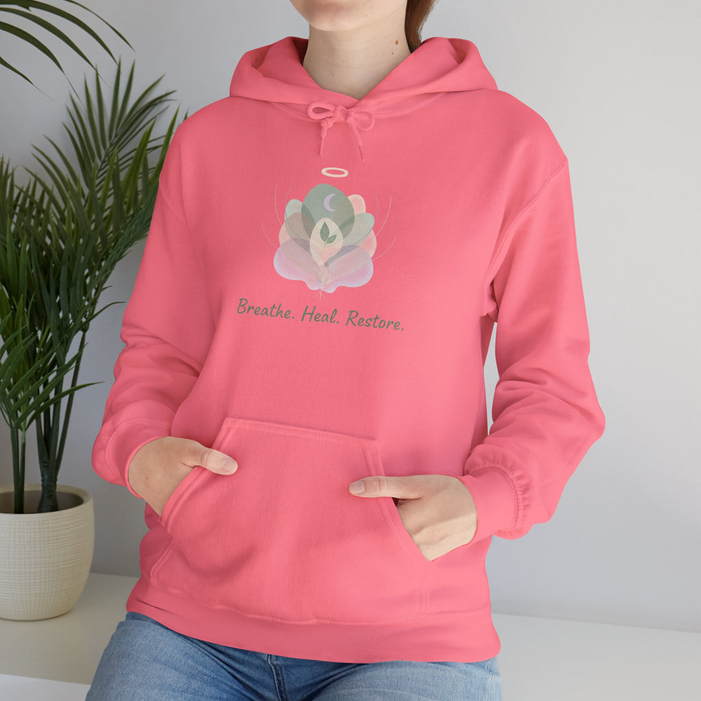 Breathe Heal Restore Sweatshirt — Mindful Wellness Hoodie