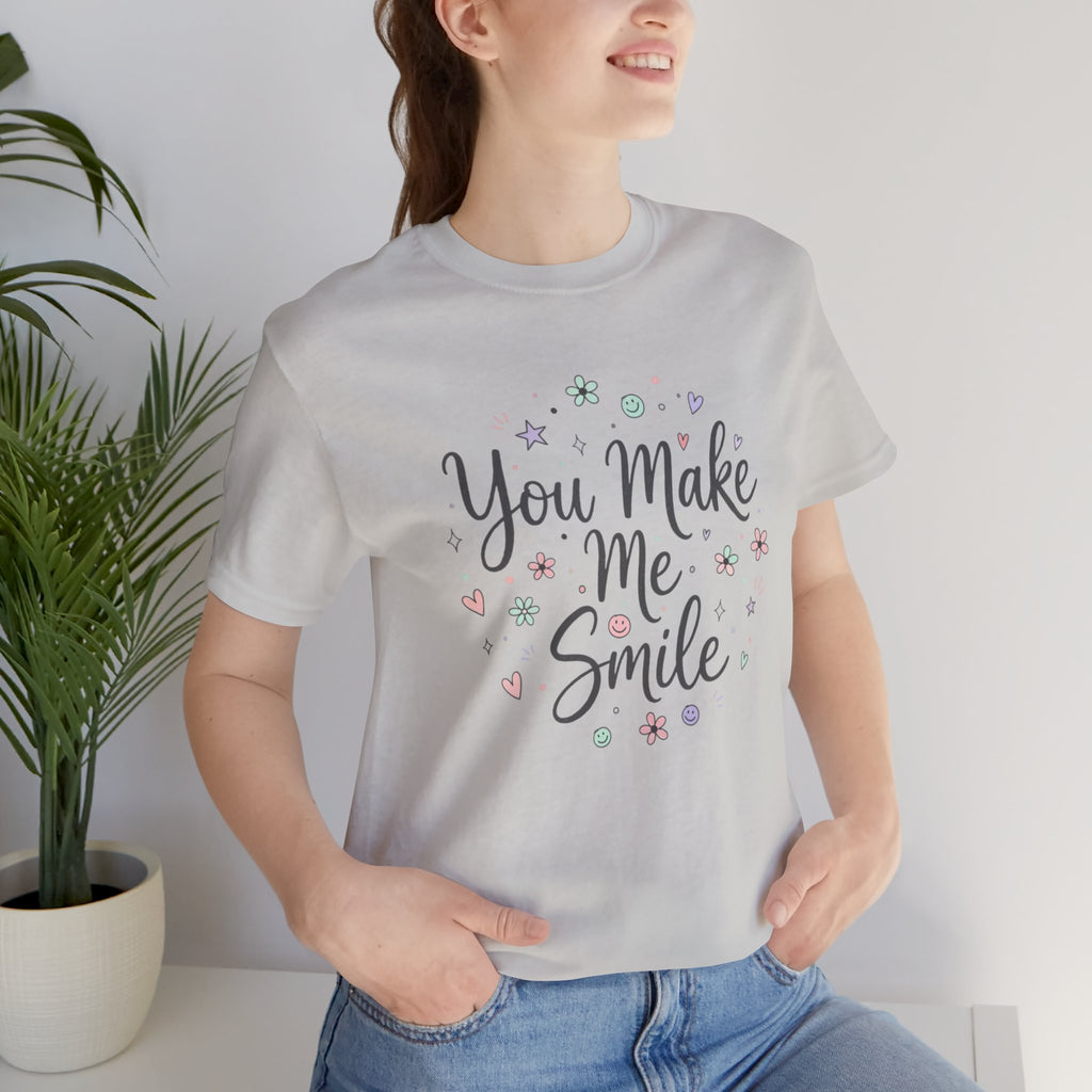 You Make Me Smile Tee | handwritten doodle, sketch aesthetic