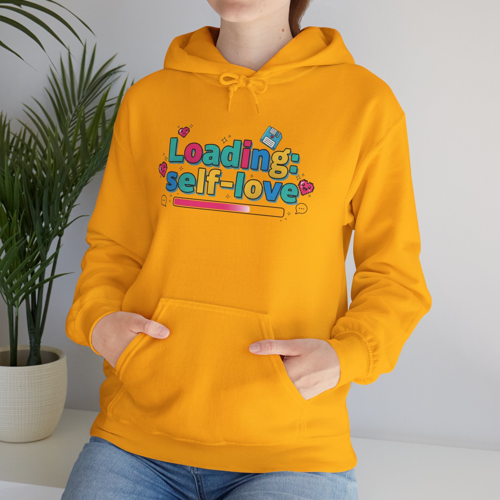 Loading... Self Love pixel art Hoodie | Old Internet Aesthetic, 90s web nostalgia