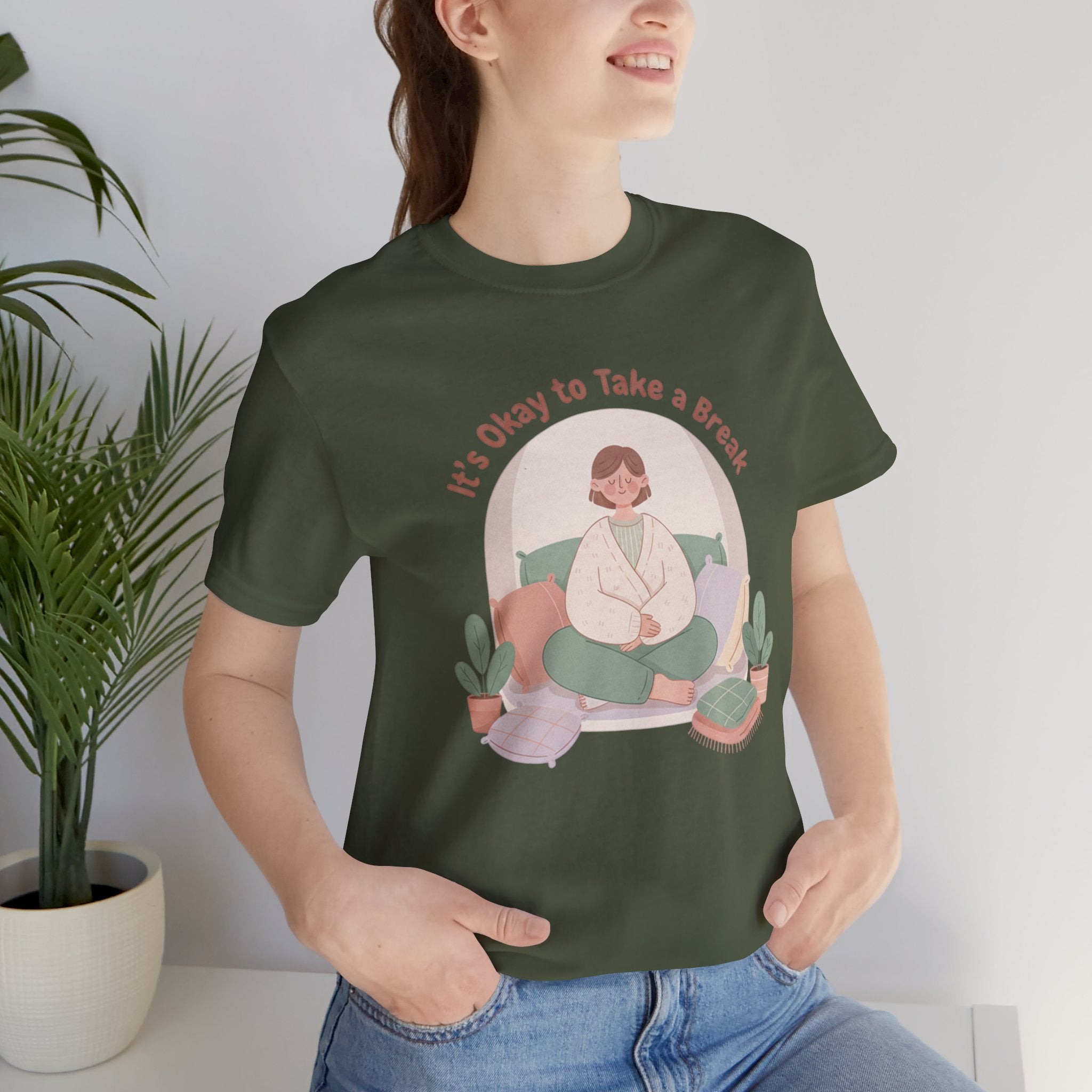 It's Okay to Take a Break Tee | self care shirt, burnout awareness