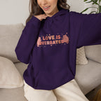 “Love Is Overrated” Cute Cat Graphic Hoodie