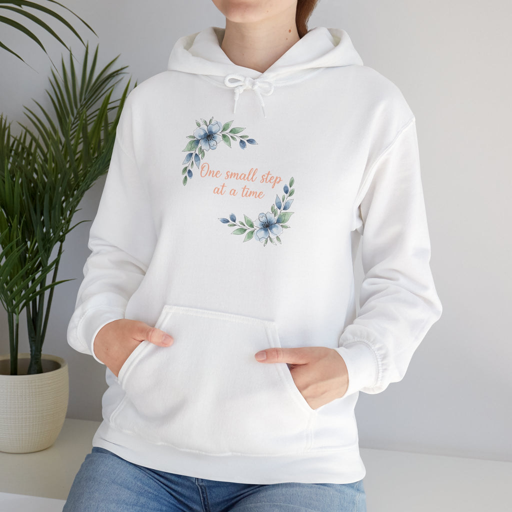 Floral Wreath 'One Small Step at a Time' Hoodie