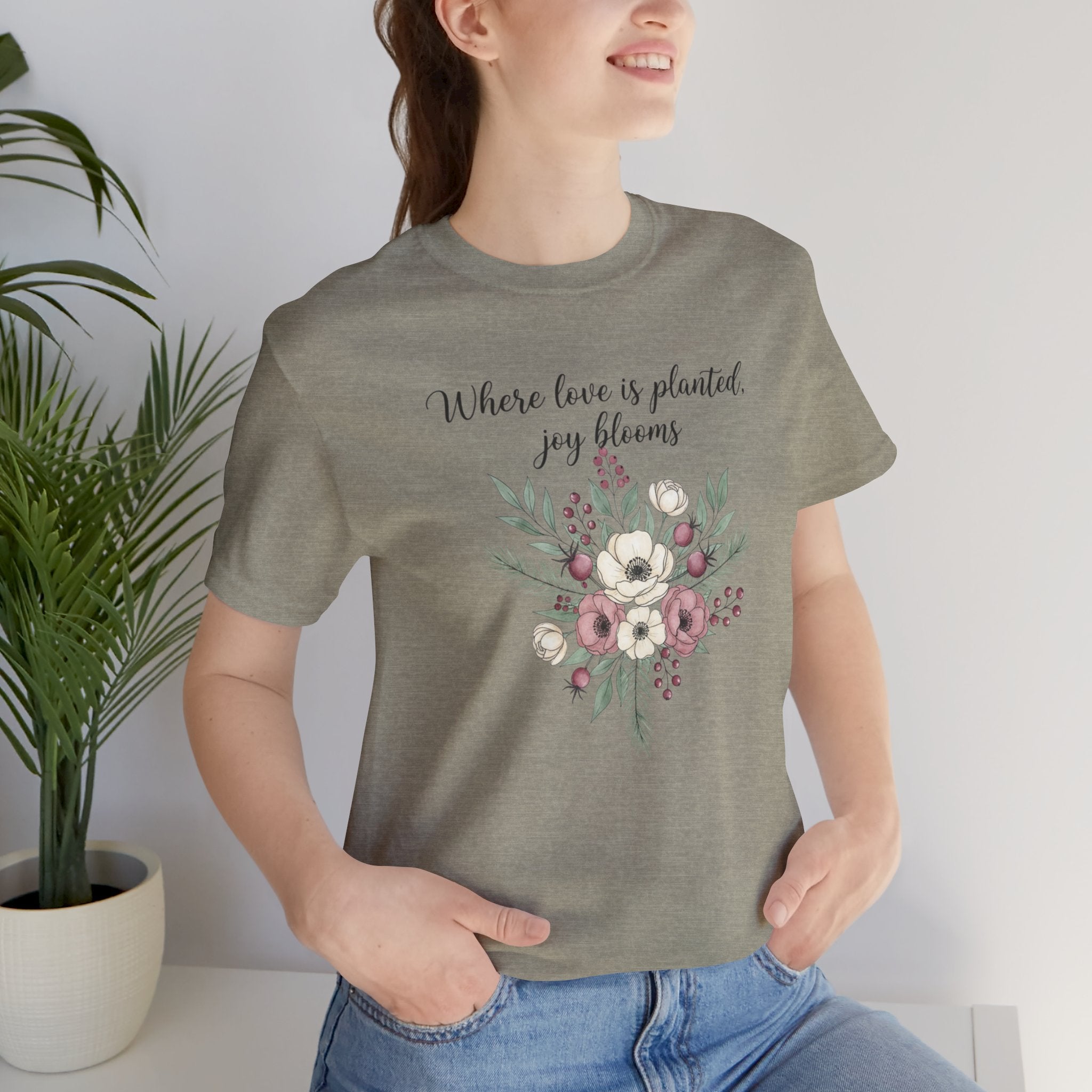 Cottagecore Winter Floral Bouquet T-Shirt