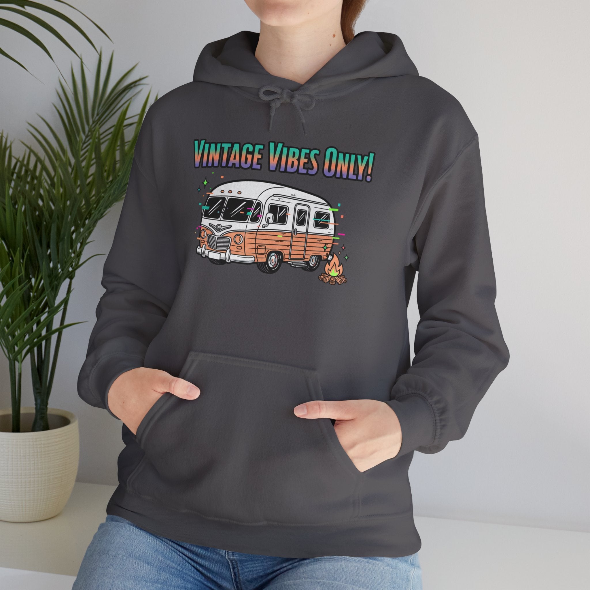 "Vintage Vibes Only" Retro Camper Pullover