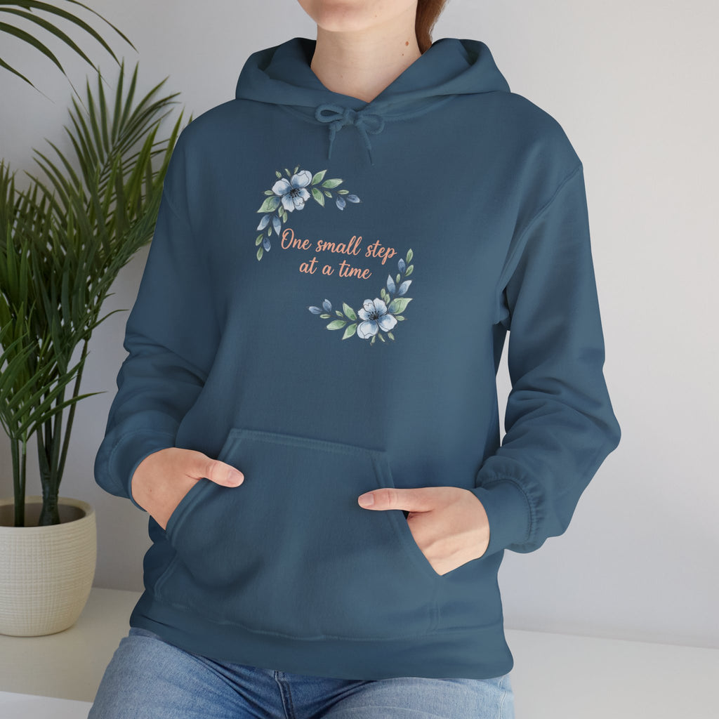 Floral Wreath 'One Small Step at a Time' Hoodie