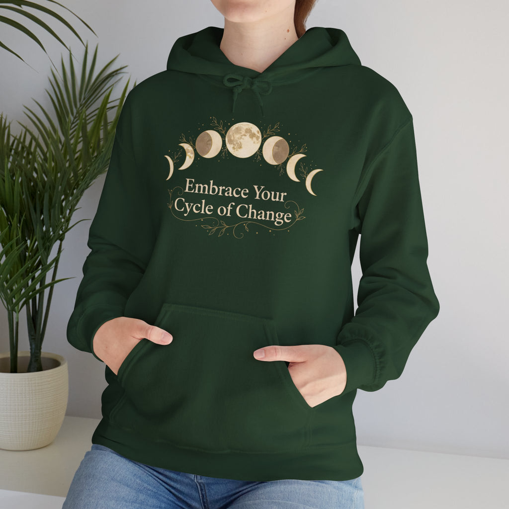 Lunar Rituals Moon Phases Hoodie | celestial wellness, ritual calendar
