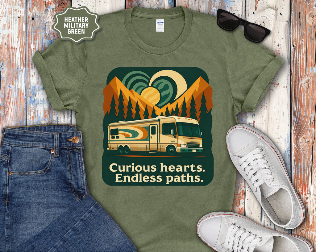Curious Hearts Endless Paths RV Camping Shirt