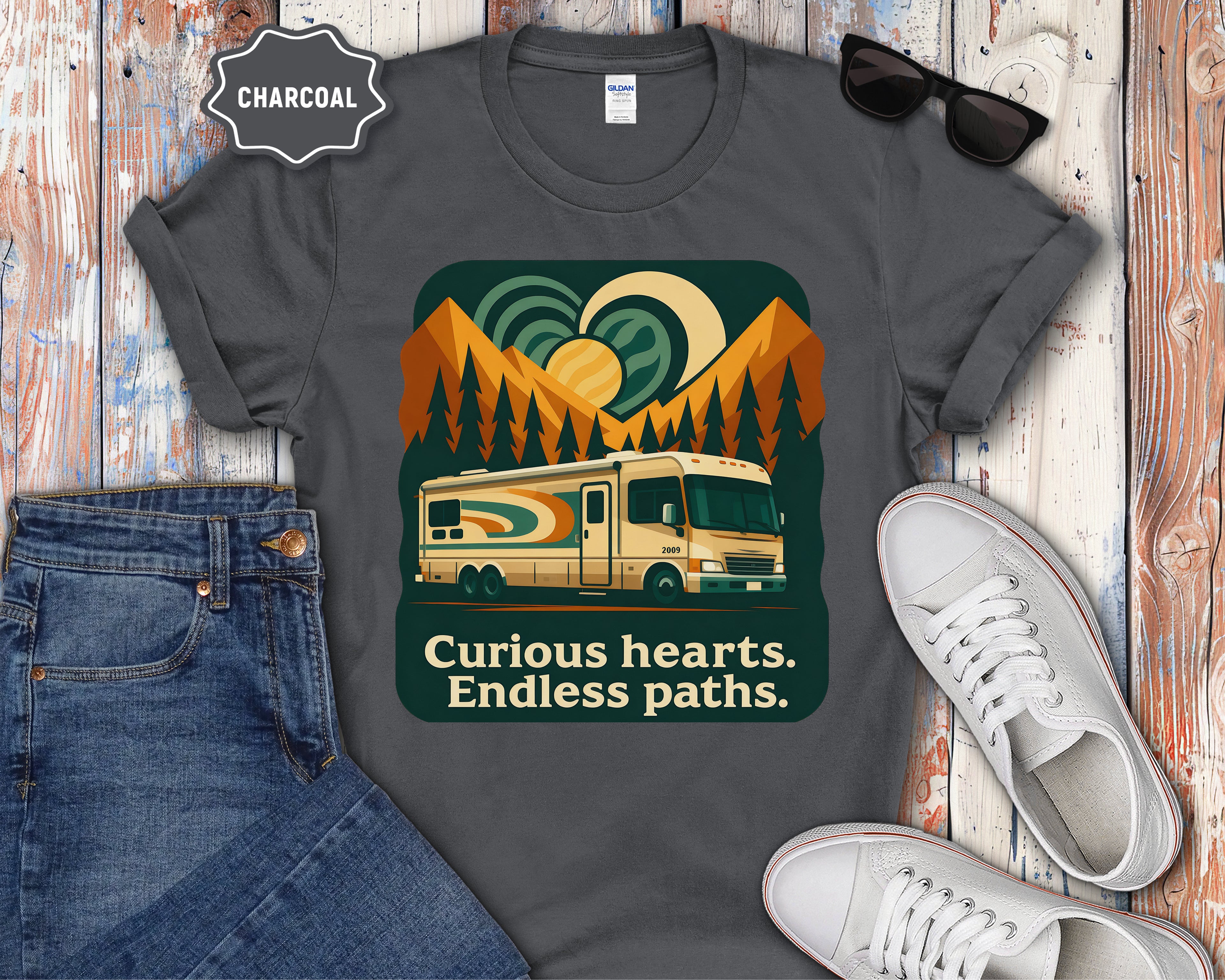 Curious Hearts Endless Paths RV Camping Shirt