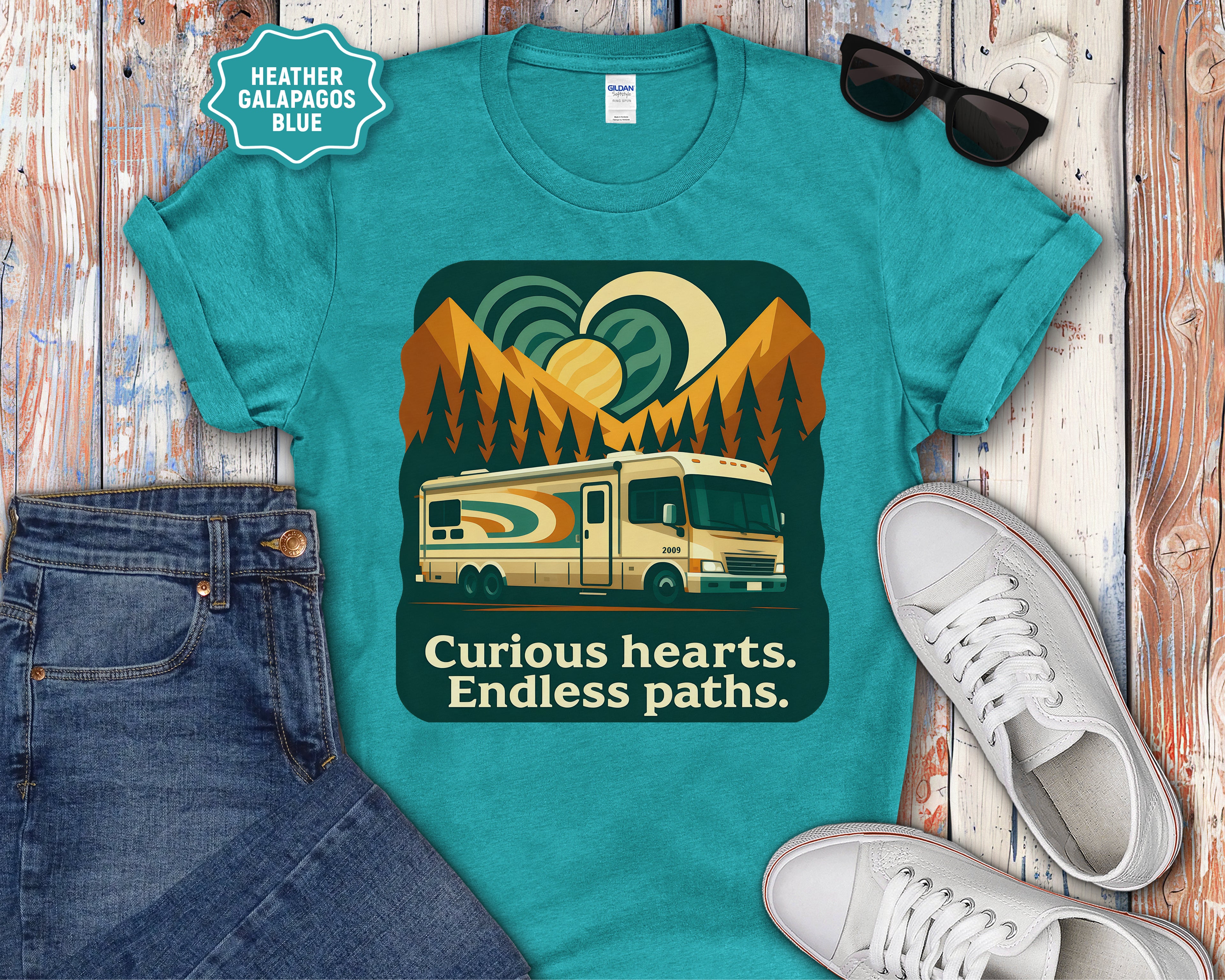 Curious Hearts Endless Paths RV Camping Shirt