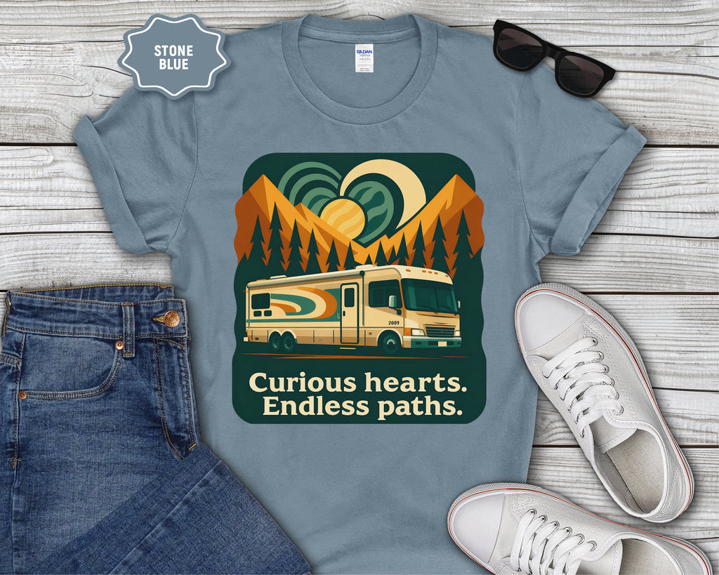 Curious Hearts Endless Paths RV Camping Shirt