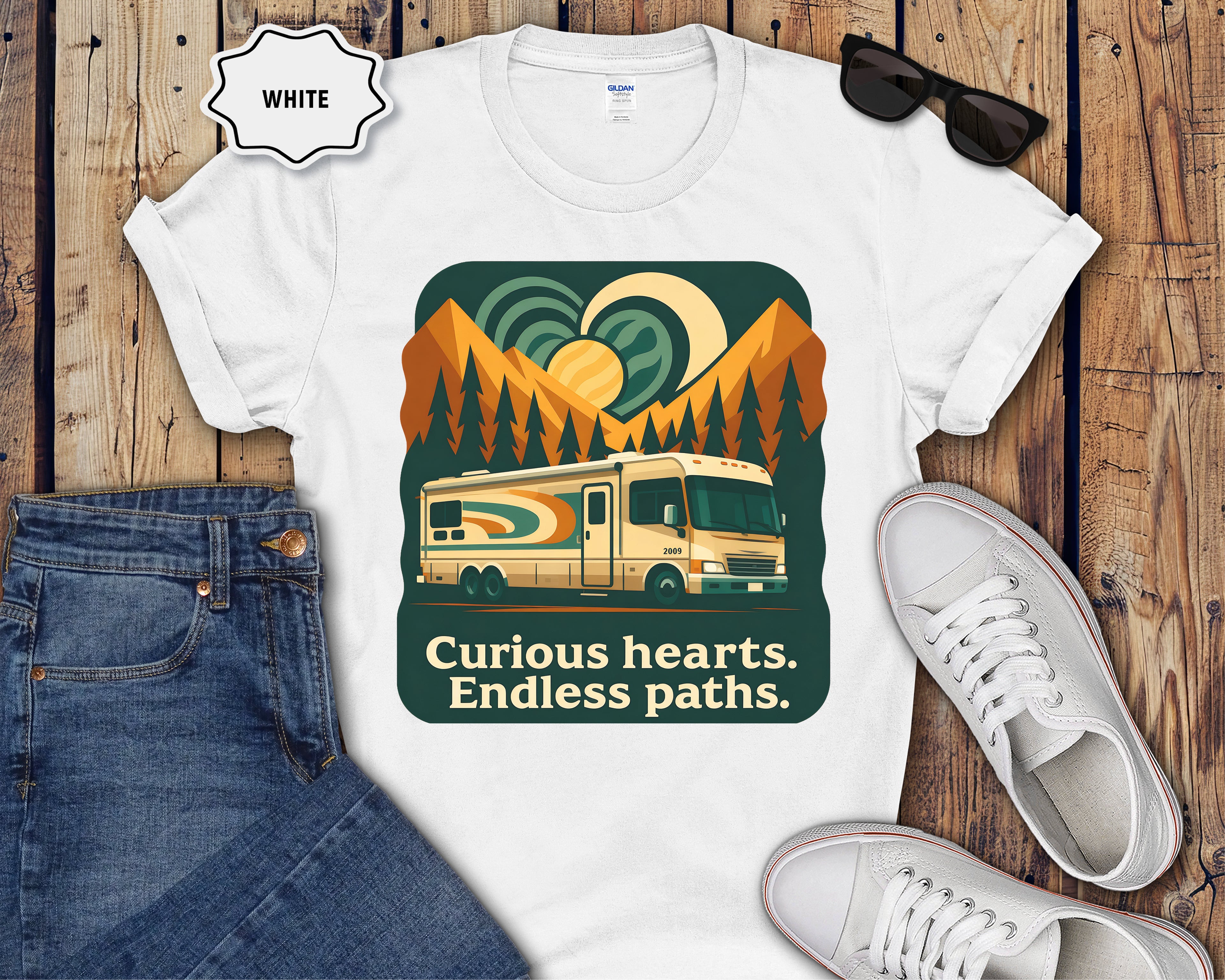 Curious Hearts Endless Paths RV Camping Shirt