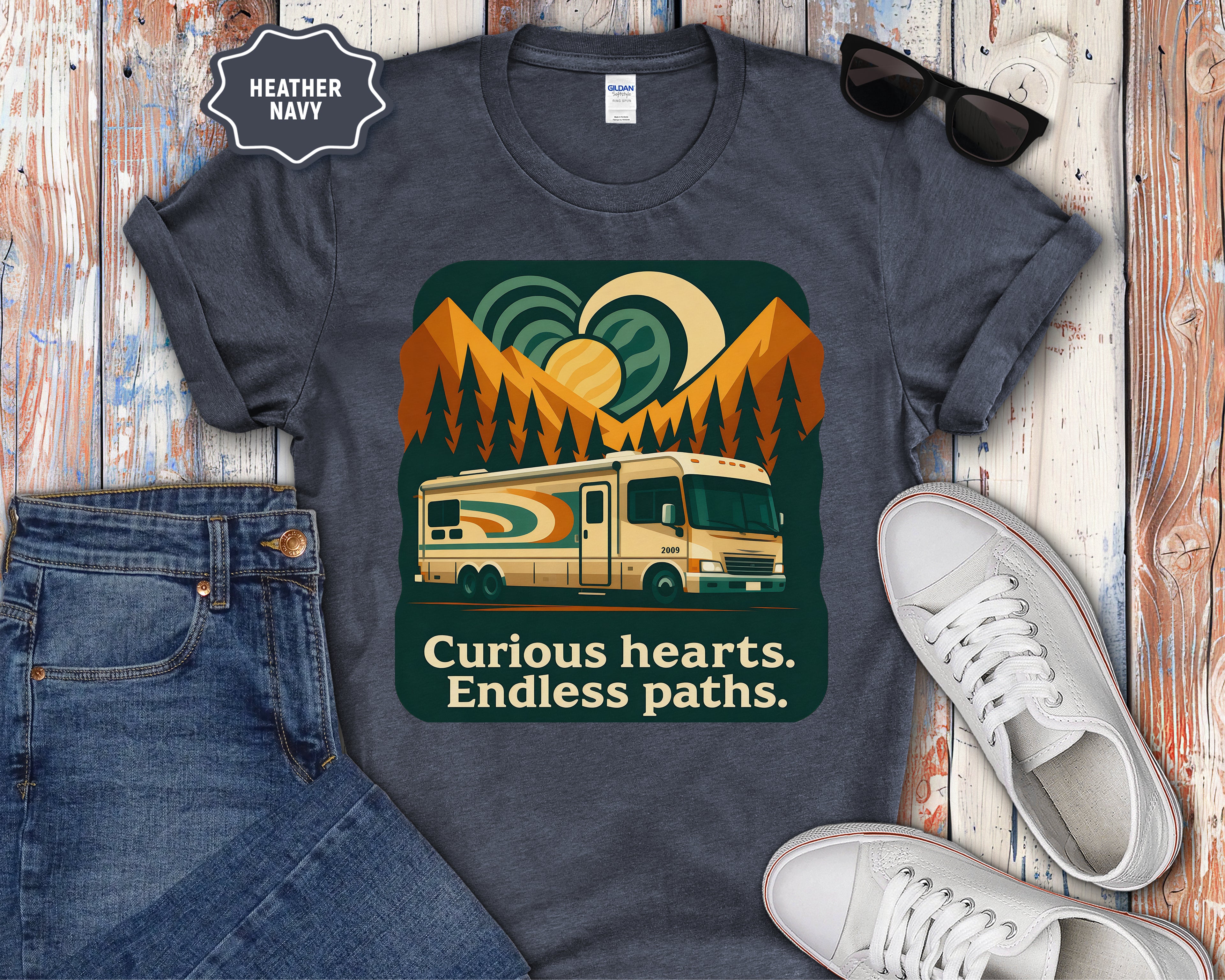 Curious Hearts Endless Paths RV Camping Shirt