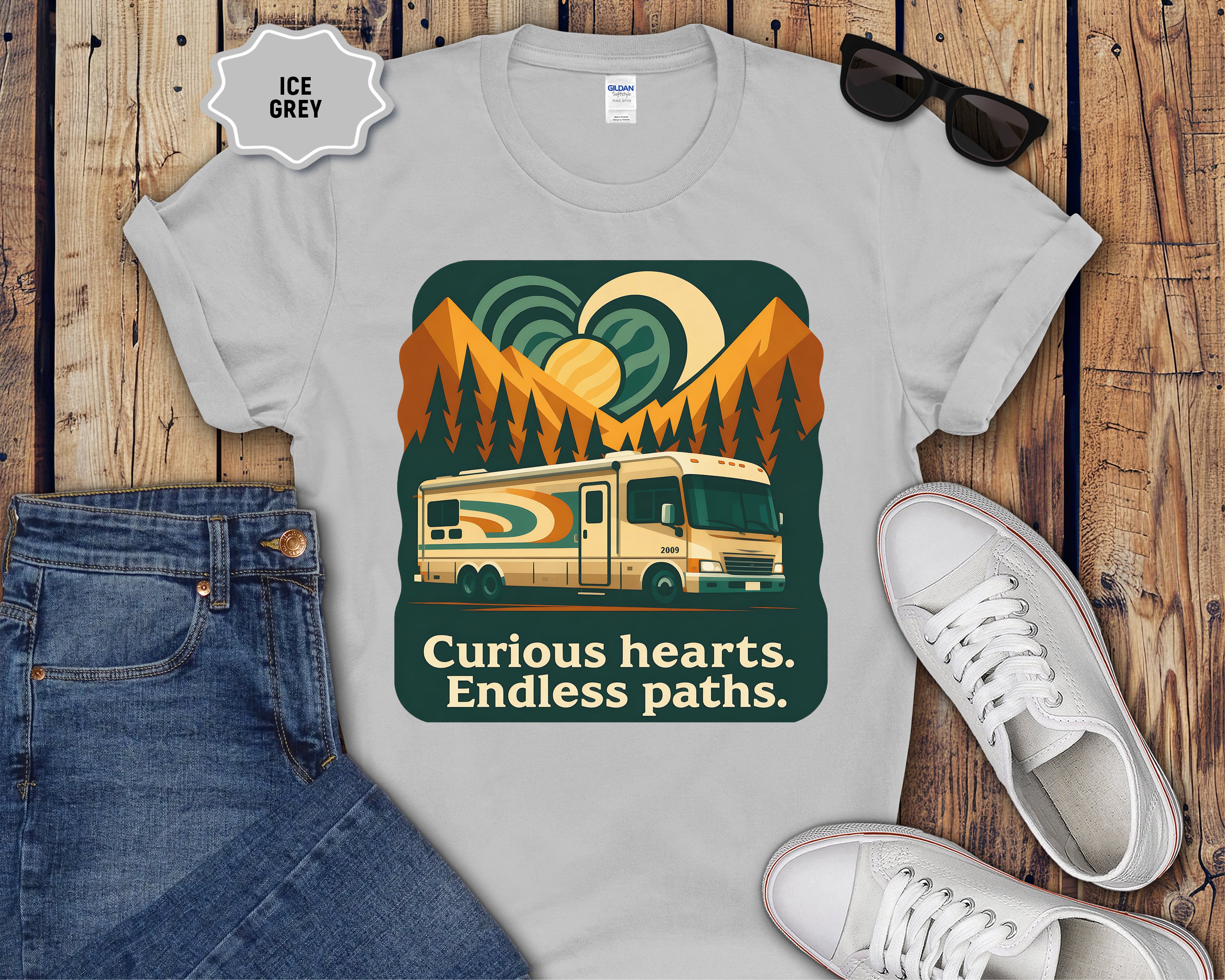 Curious Hearts Endless Paths RV Camping Shirt