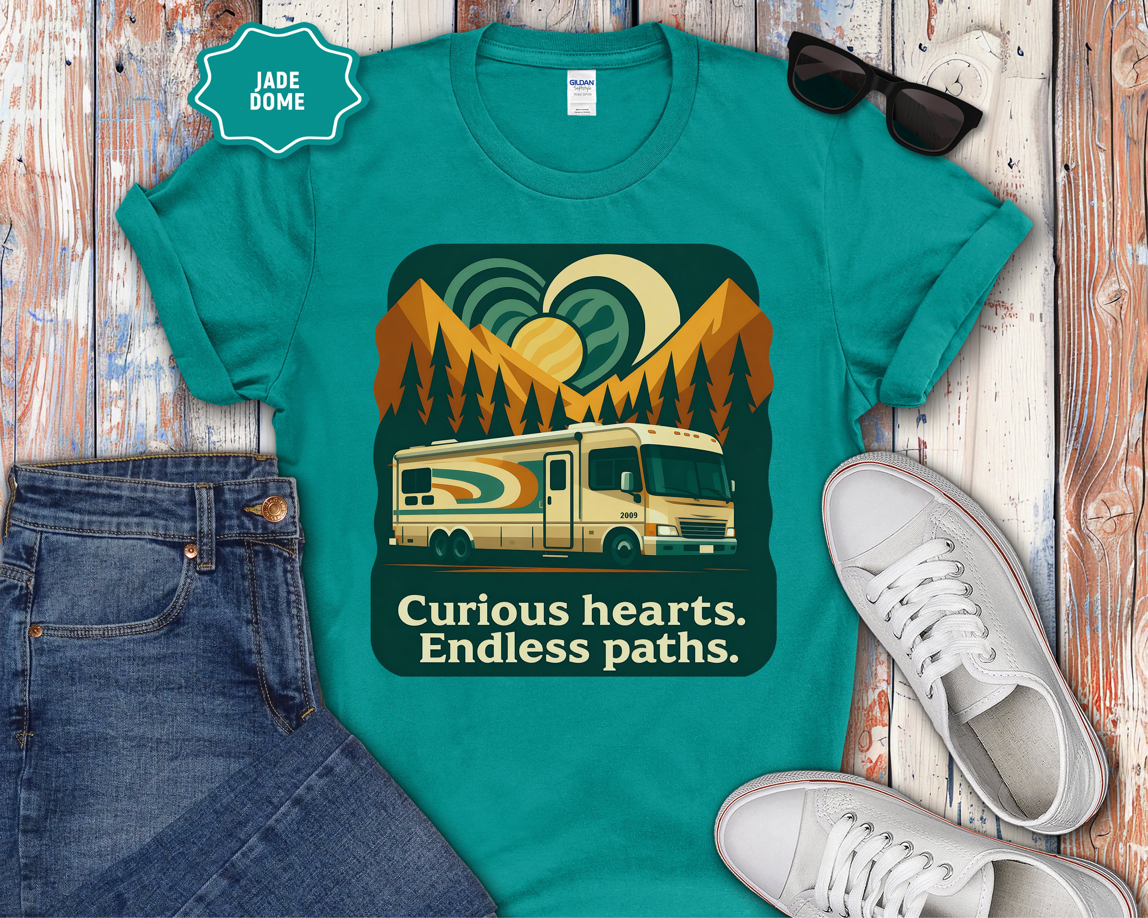 Curious Hearts Endless Paths RV Camping Shirt
