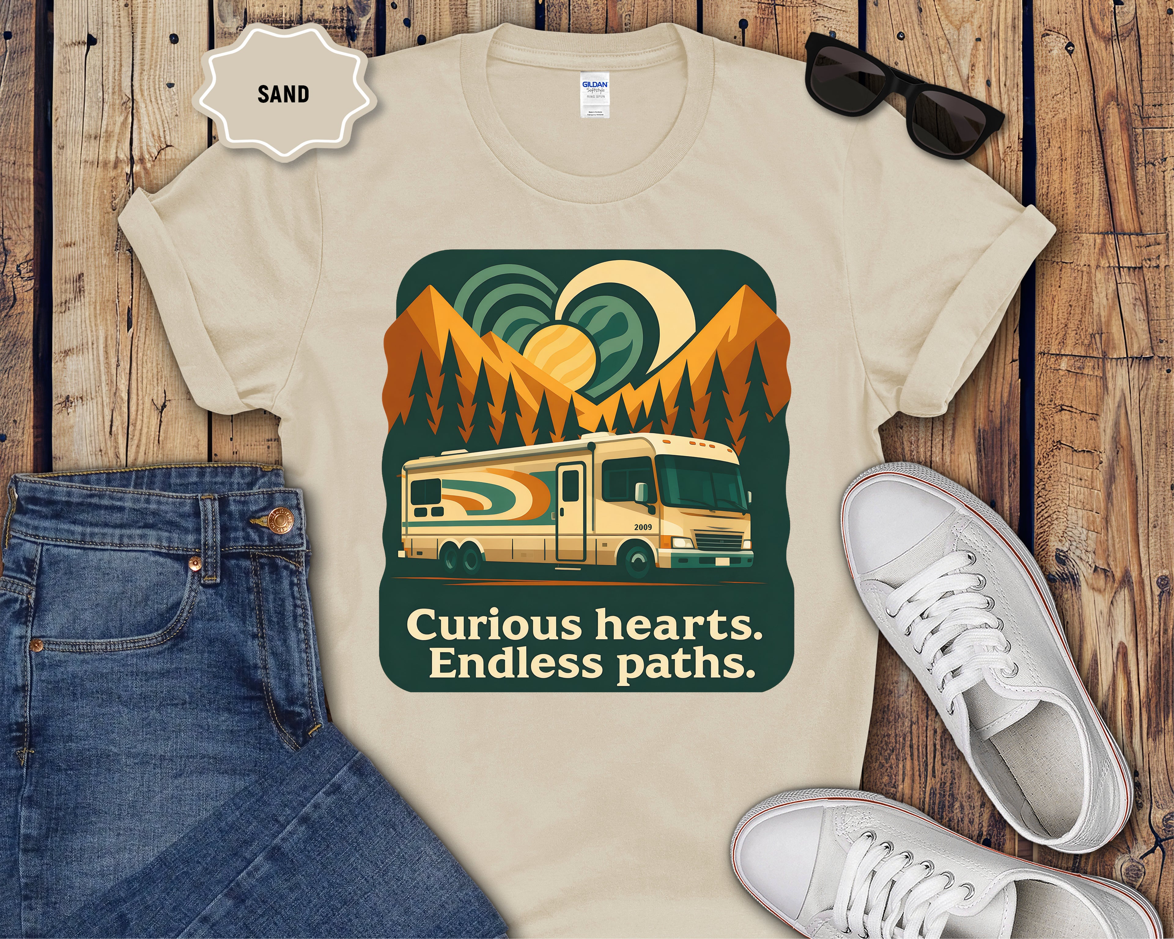 Curious Hearts Endless Paths RV Camping Shirt
