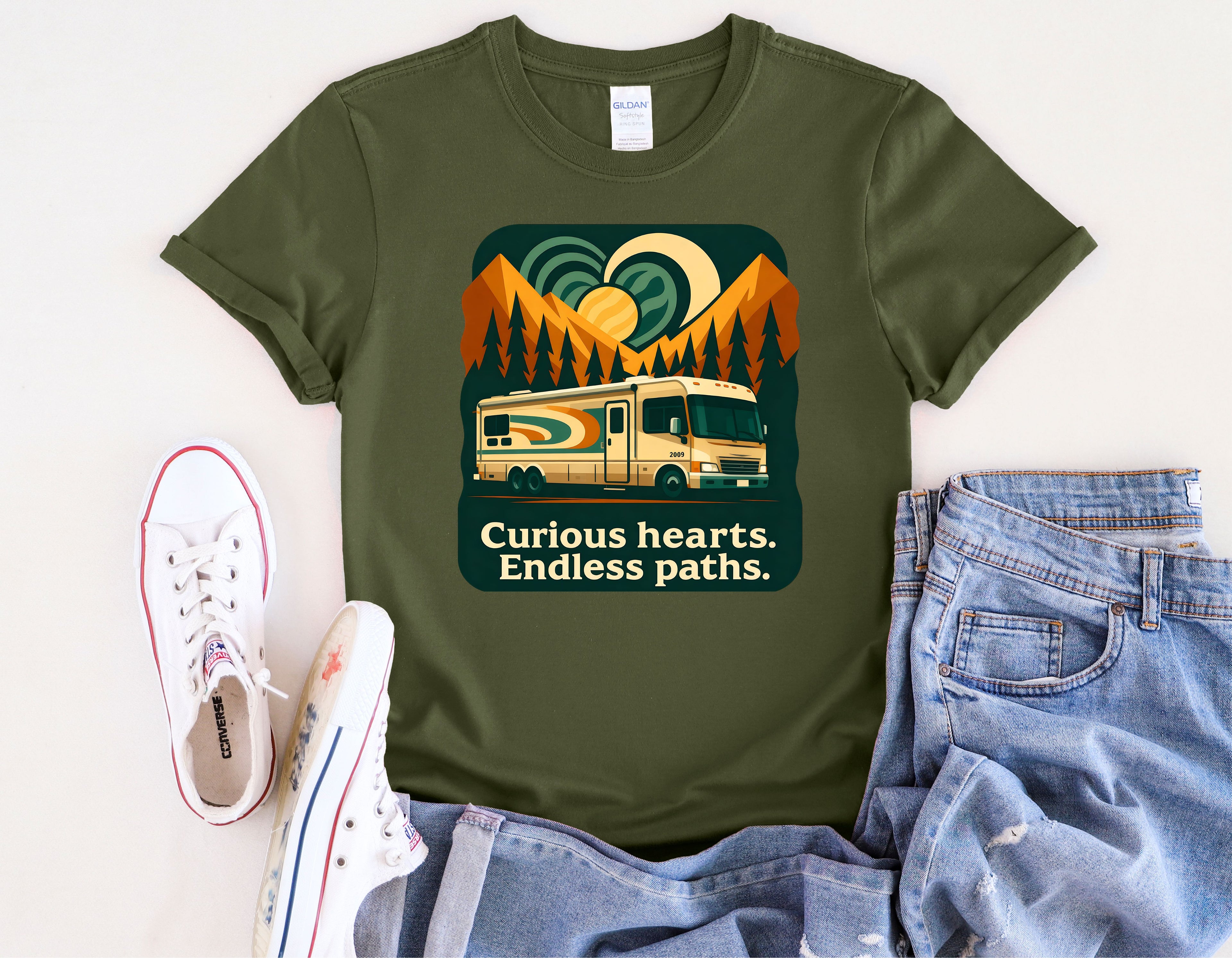 Curious Hearts Endless Paths RV Camping Shirt