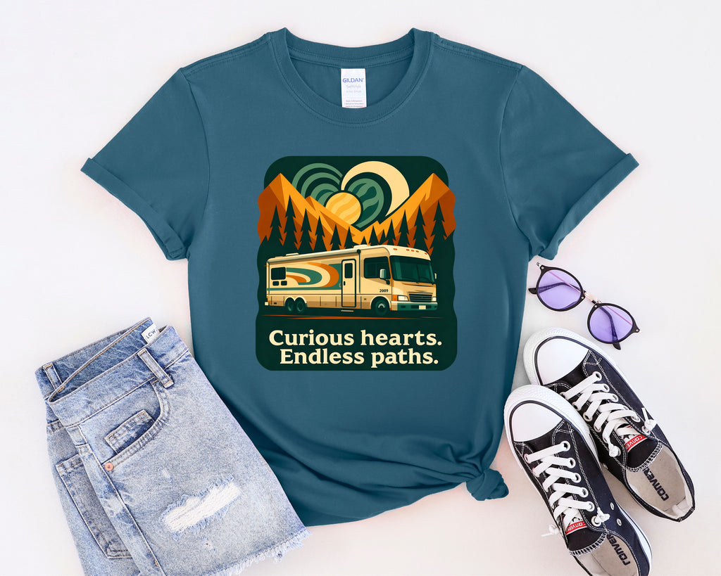 Curious Hearts Endless Paths RV Camping Shirt