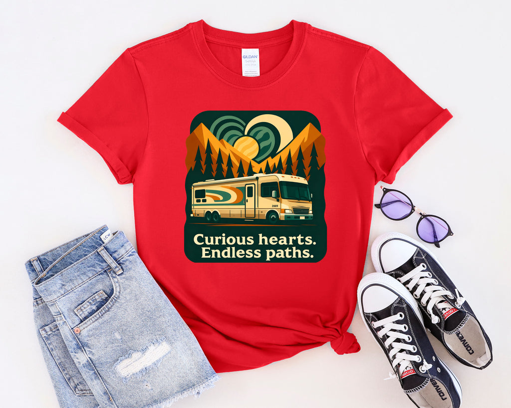 Curious Hearts Endless Paths RV Camping Shirt