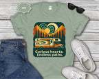Curious Hearts Endless Paths T-Shirt | Class C RV Design