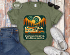 Curious Hearts Endless Paths T-Shirt | Class C RV Design