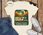 Curious Hearts Endless Paths T-Shirt | Class C RV Design