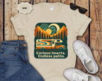 Curious Hearts Endless Paths T-Shirt | Class C RV Design