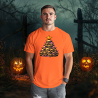 Skull Christmas Tree Unisex Tee, Halloween T-Shirt, Festive Cotton Shirt, Holiday Graphic Top, Gothic Xmas Apparel