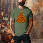 Christmas Pumpkin Tree Shirt, Holiday Fall Festive Tee, Xmas Winter Thanksgiving Tshirt, Halloween Seasonal Top, Autumn Festivity Apparel