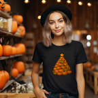 Christmas Pumpkin Tree Shirt, Holiday Fall Festive Tee, Xmas Winter Thanksgiving Tshirt, Halloween Seasonal Top, Autumn Festivity Apparel