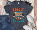 Retro Camper Van I Sleep Around T-Shirt | Vintage Road Trip Shirt