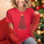 Affirmation Christmas Tree T-Shirt | Holiday Positive Message