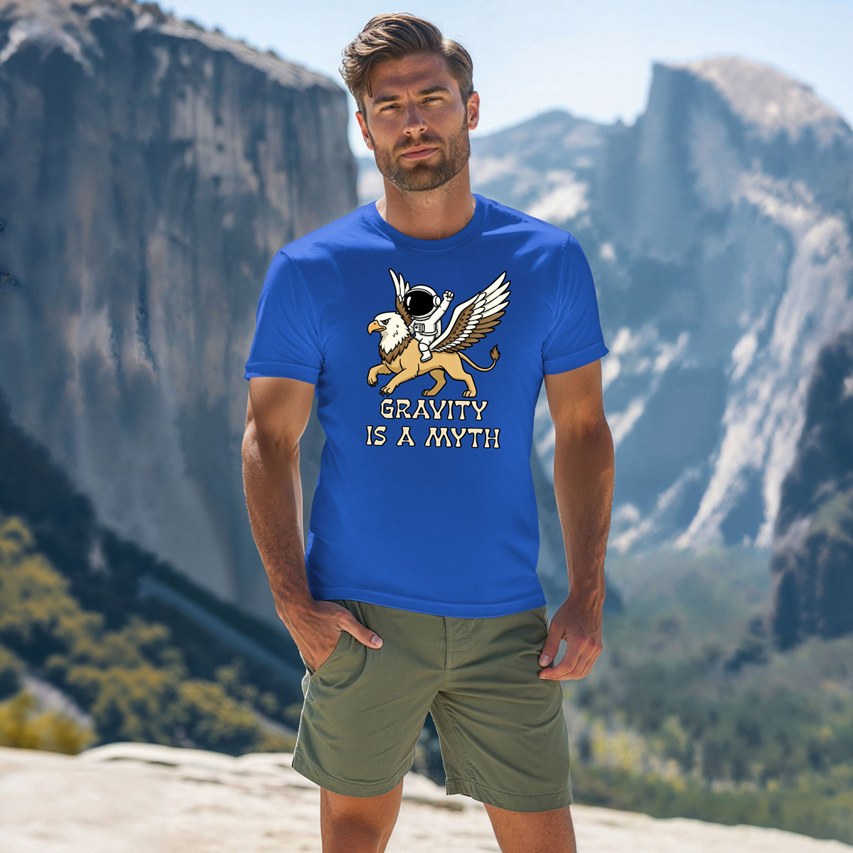 Astronaut Gryphon Graphic T-Shirt - Unisex Softstyle Tee, Fun Gift for Space Lovers, Casual Wear, Mythology Enthusiasts, Unique [...]