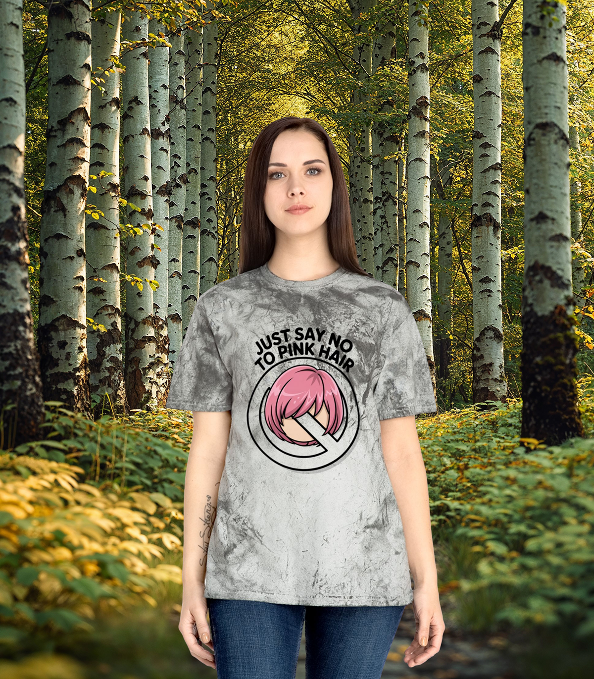 Color Blast T-Shirt, Anti Leftist Unisex Tee, Say No to Pink Hair Shirt, Graphic Tee Gift, Protest Shirt