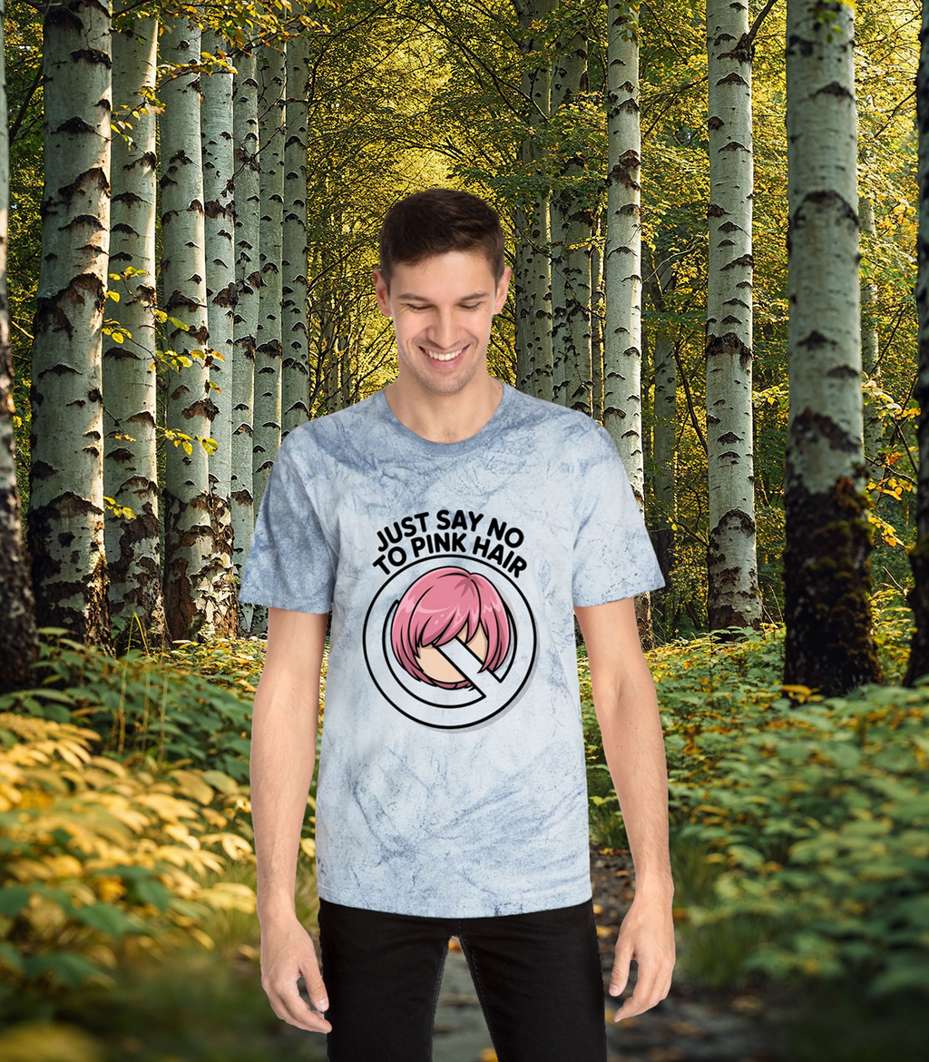 Color Blast T-Shirt, Anti Leftist Unisex Tee, Say No to Pink Hair Shirt, Graphic Tee Gift, Protest Shirt