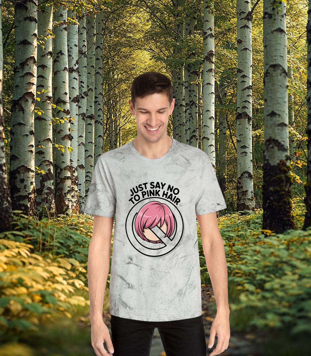 Color Blast T-Shirt, Anti Leftist Unisex Tee, Say No to Pink Hair Shirt, Graphic Tee Gift, Protest Shirt