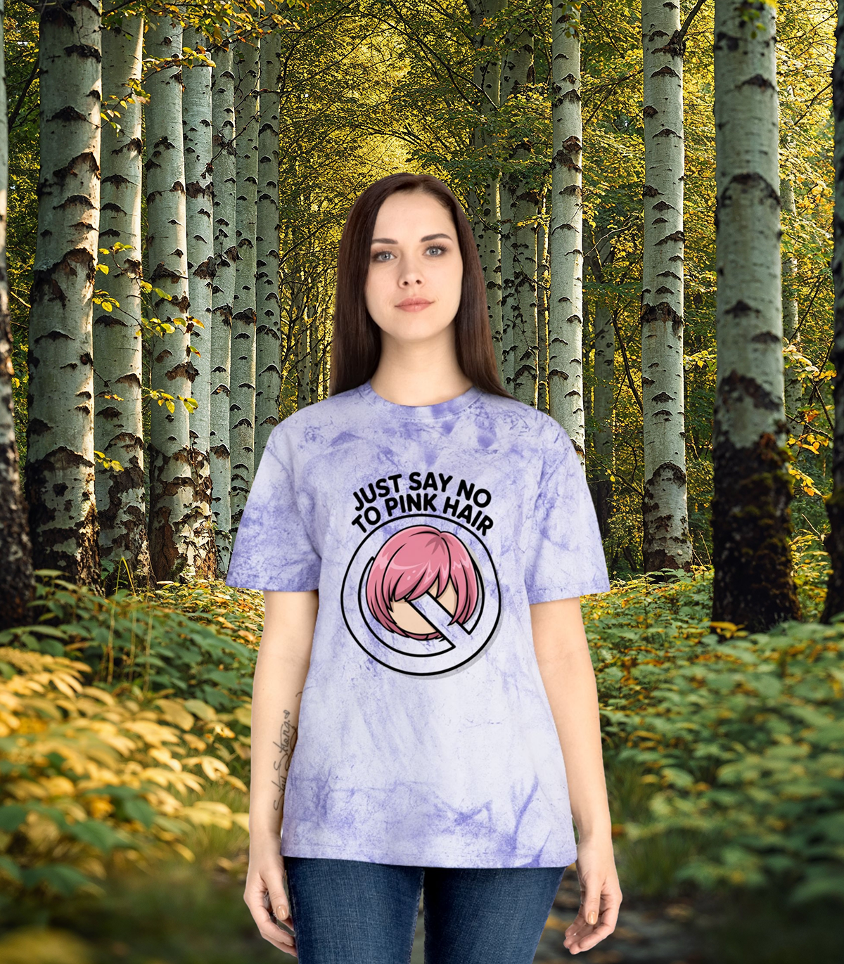 Color Blast T-Shirt, Anti Leftist Unisex Tee, Say No to Pink Hair Shirt, Graphic Tee Gift, Protest Shirt