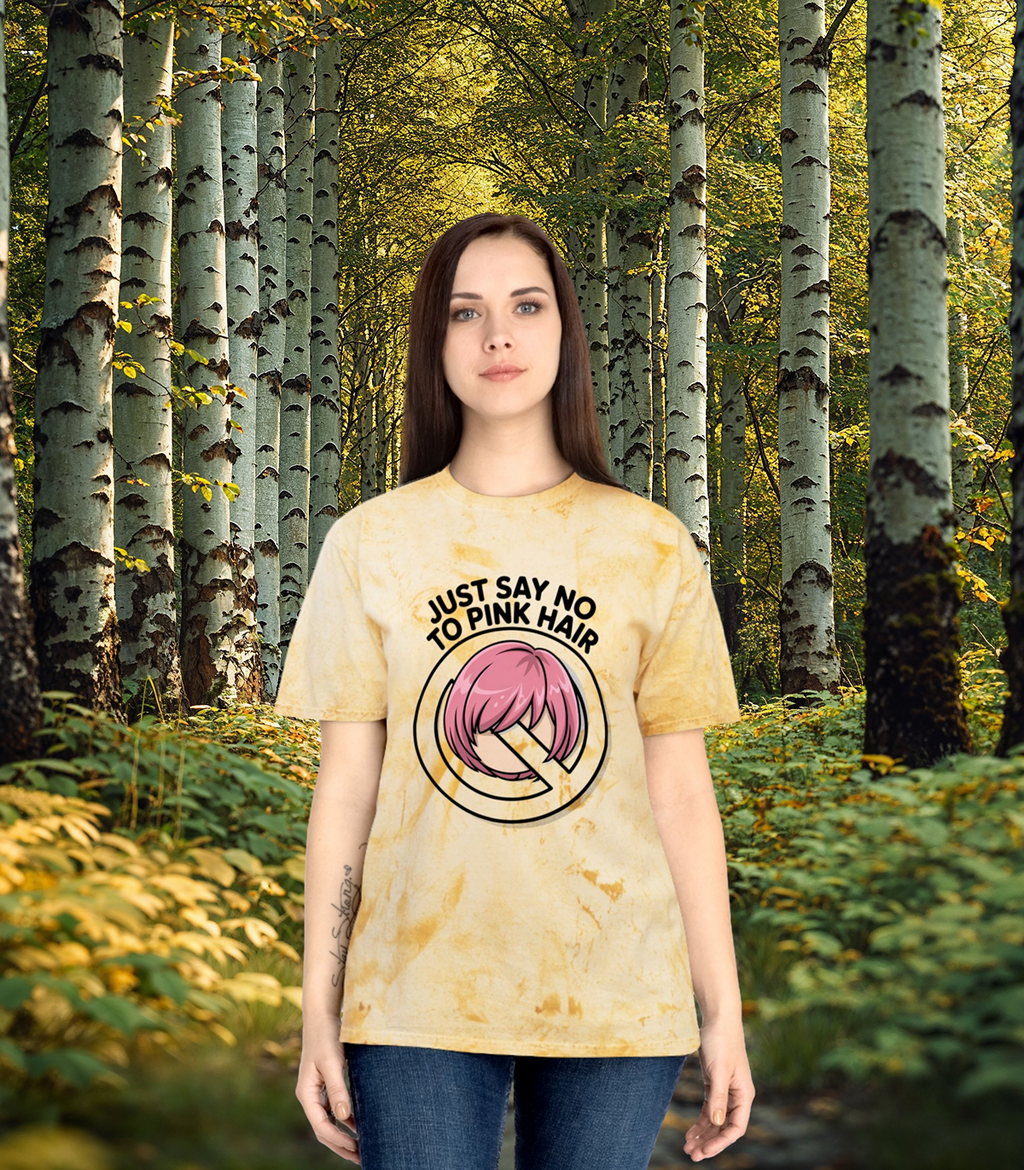 Color Blast T-Shirt, Anti Leftist Unisex Tee, Say No to Pink Hair Shirt, Graphic Tee Gift, Protest Shirt