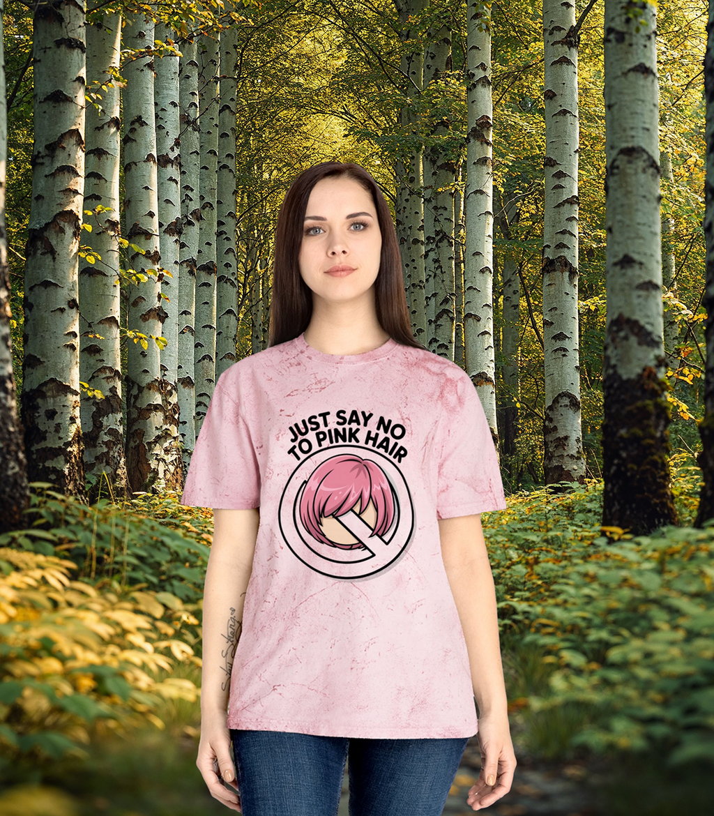 Color Blast T-Shirt, Anti Leftist Unisex Tee, Say No to Pink Hair Shirt, Graphic Tee Gift, Protest Shirt