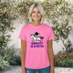 Gravity Is a Myth Womens Tee, Fun Graphic Shirt, Cute Unicorn Design, Casual Womens Top, Gift for Unicorn Lovers, Sci-Fi Shirt