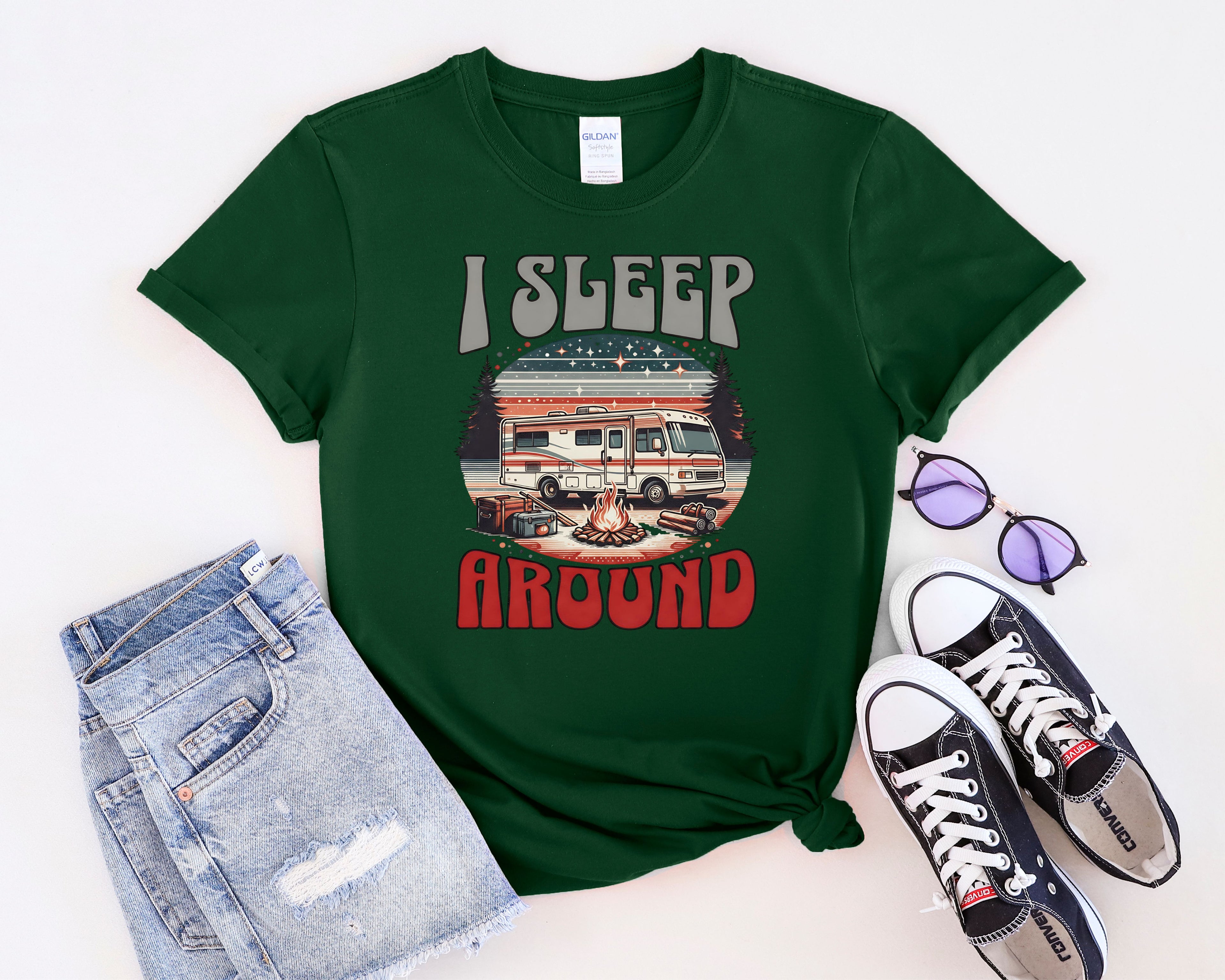 Class A RV I Sleep Around Camping T-Shirt