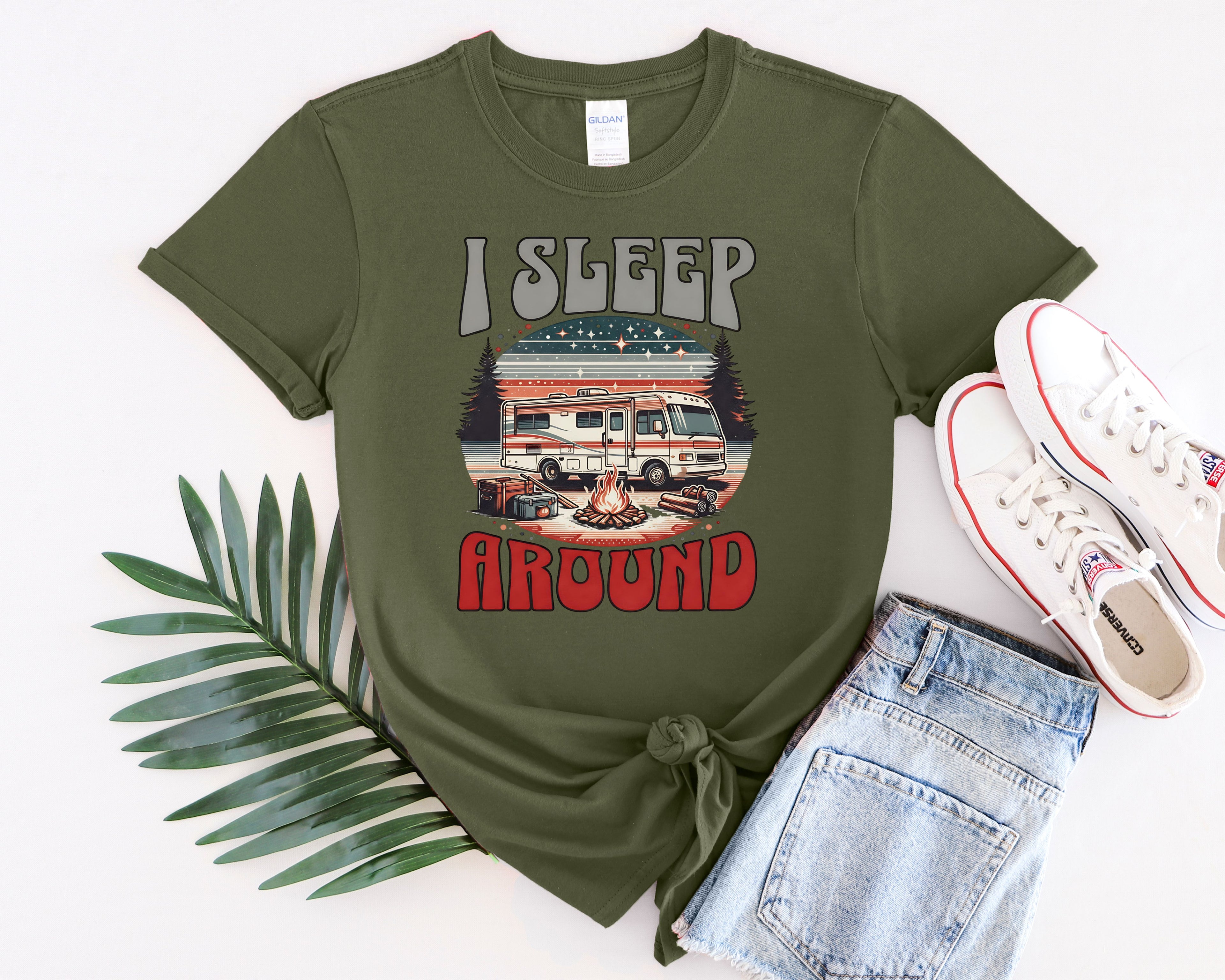 Class A RV I Sleep Around Camping T-Shirt