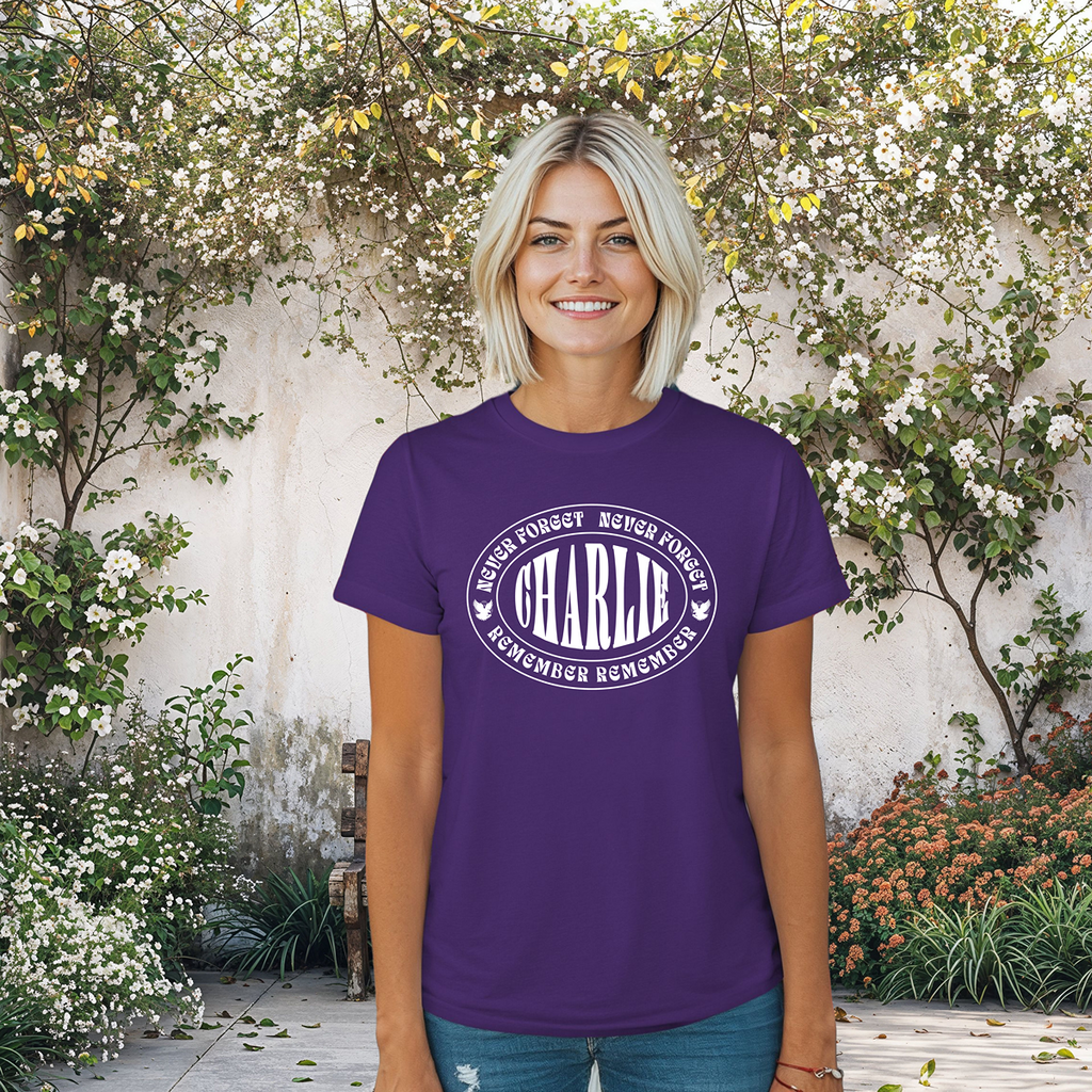 Never Forget Charlie Kirk Memorial Tee