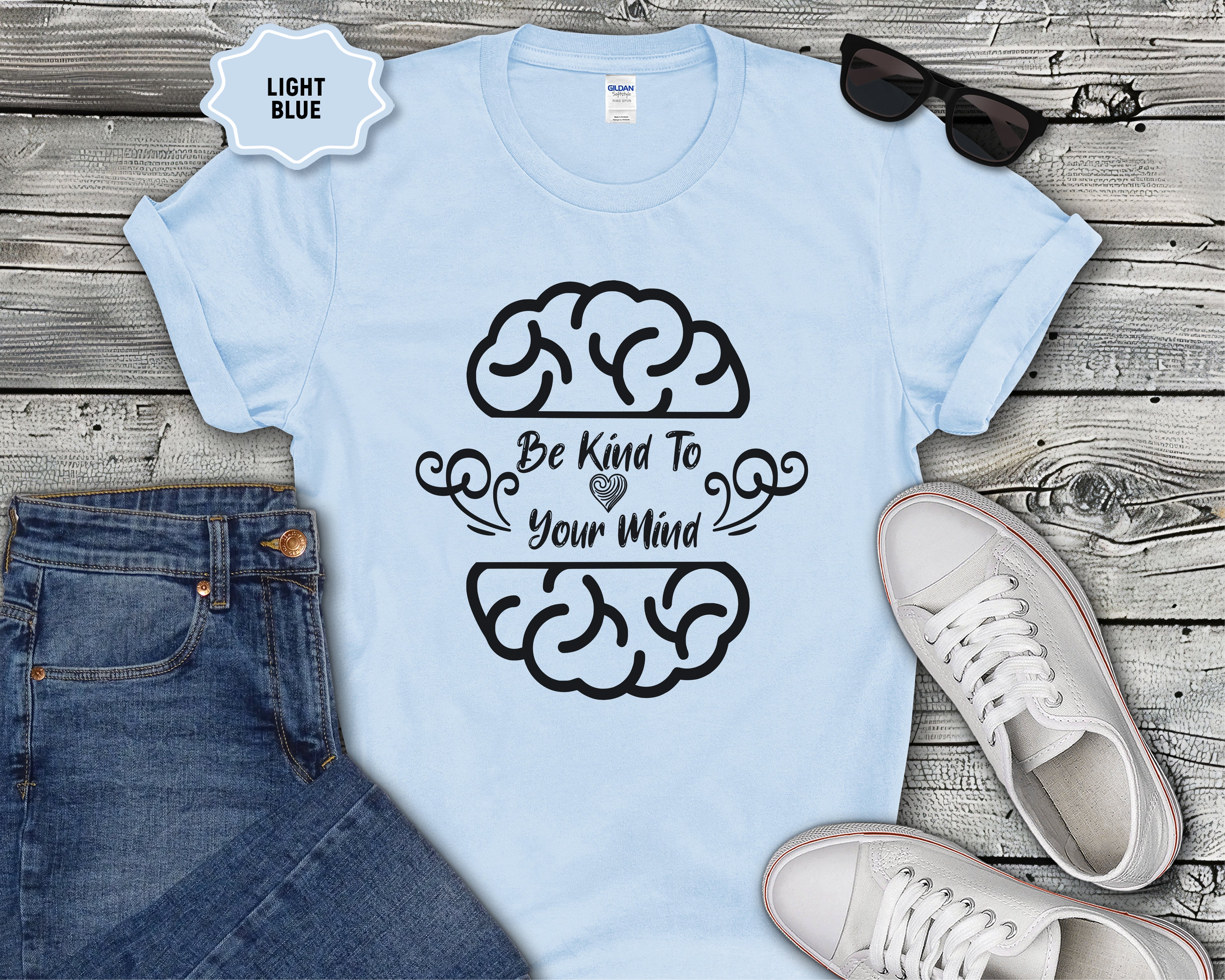 Be Kind To Your Mind Mental Health Tee | Brain Awareness T-Shirt