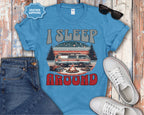 Retro RV I Sleep Around Camping T-Shirt | Vintage Camper Graphic