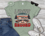 Retro RV I Sleep Around Camping T-Shirt | Vintage Camper Graphic