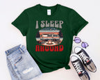 Retro RV I Sleep Around Camping T-Shirt | Vintage Camper Graphic